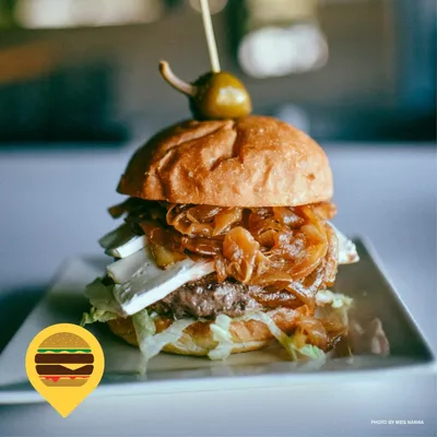 Brie and Caramelized Onion Burger
